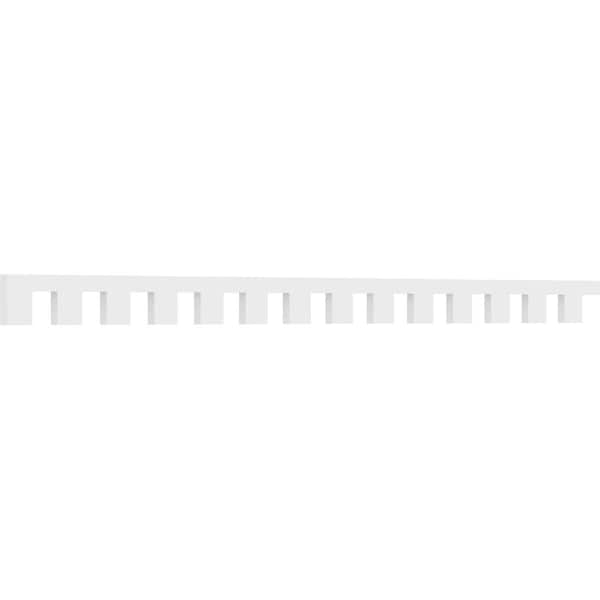Ekena Millwork Fayetteville Architectural Grade PVC Dentil Trim, 5"H x 1"P x 93 3/8"L DENP05FAY00 - main